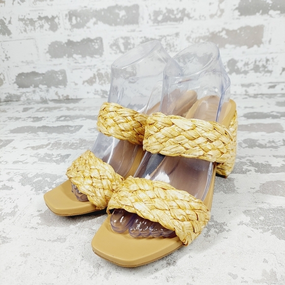 NEW Mia Tesi Yellow Braided Summer Casual Sandals C1054 - Picture 2 of 12